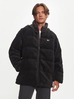 Tommy Jeans: Чёрный пуховик 