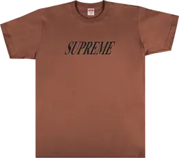 Supreme: Коричневая футболка 