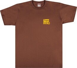 Supreme: Коричневая футболка 