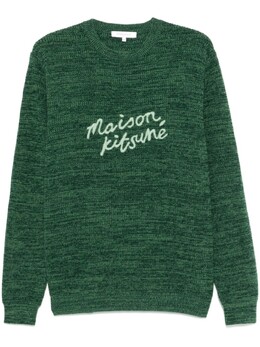 Maison Kitsuné: Зелёный свитер 