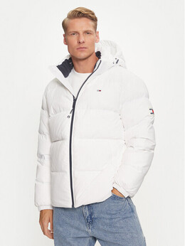 Tommy Jeans: Белый пуховик 