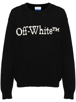 Off-White: Чёрный свитер 