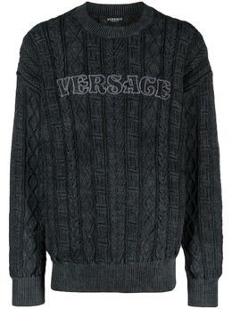 Versace: Чёрный свитер 