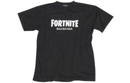 Balenciaga: Чёрная футболка  Fortnite
