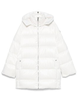 Moncler: Белое пальто 