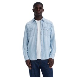 Levi's: Синяя рубашка  Barstow Western