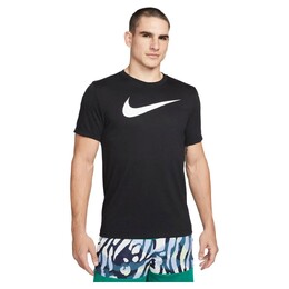 Nike: Чёрная футболка  Swoosh