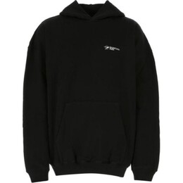 Balenciaga: Чёрная толстовка 