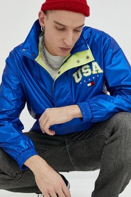 Tommy Jeans: Синяя куртка 
