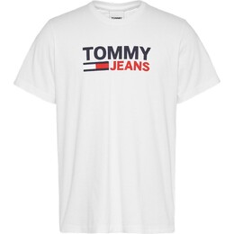 Tommy Jeans: Белая футболка 