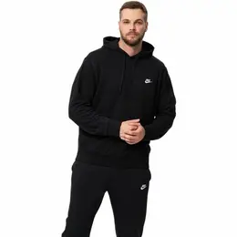 NIKE: Чёрная толстовка  Sportswear Club