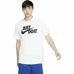 NIKE: Белая футболка  NSW