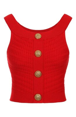 Balmain: Топ из вискозы 