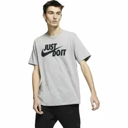 NIKE: Серая футболка  Just Do It