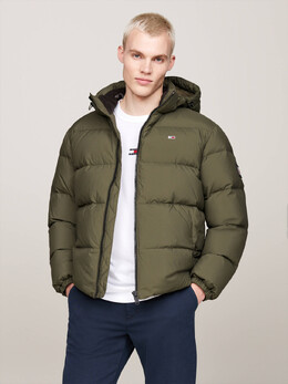 Tommy Jeans: Зелёная куртка 