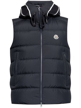 Moncler: Синий жилет 