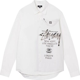Stussy: Белая рубашка 