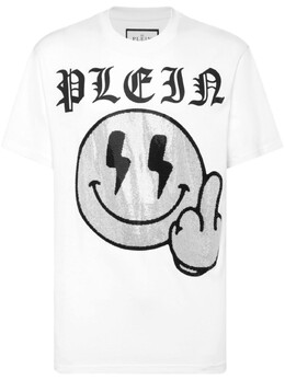 Philipp Plein: Белая футболка  Smile
