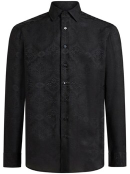 Etro: Чёрная рубашка 