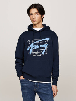 Tommy Jeans: Тёмная толстовка 