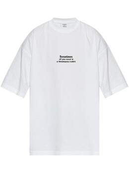 Vetements: Хлопковая футболка 