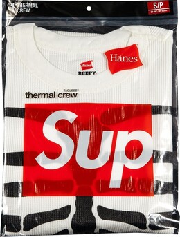 Supreme: Бежевая толстовка  Hanes