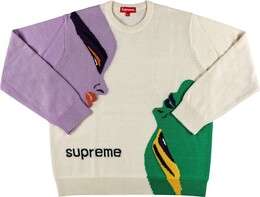 Supreme: Бежевый свитер  Faces