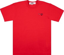 Comme Des Garçons Play: Футболка  Double Heart с коротким рукавом