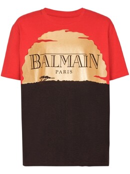 Balmain: Футболка с принтом 
