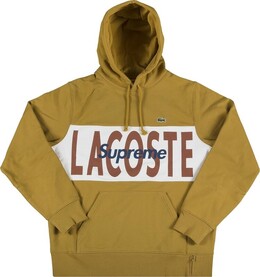 Supreme: Толстовка  Lacoste с капюшоном
