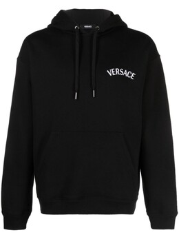 Versace: Чёрная толстовка 