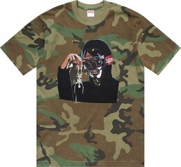 Supreme: Коричневая футболка 