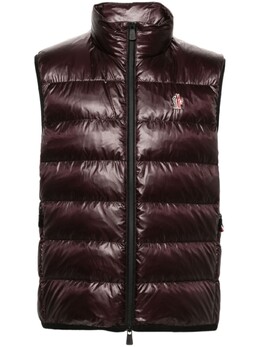 Moncler: Фиолетовый жилет 