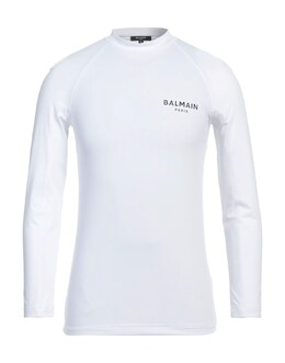 Balmain: Белая футболка 