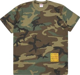 Supreme: Коричневая футболка  Middle Finger