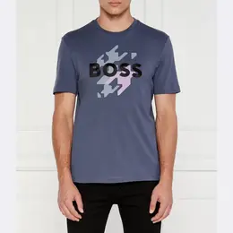 BOSS: Синяя футболка 