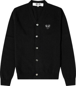 Comme Des Garçons Play: Чёрный кардиган  Heart