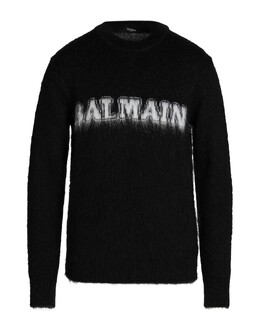 Balmain: Чёрный свитер 