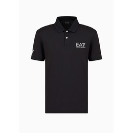 EA7 EMPORIO ARMANI: Чёрное поло 