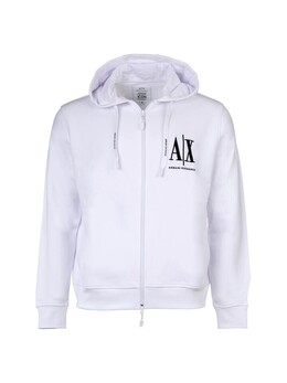 Armani Exchange: Белая толстовка 