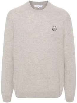 Maison Kitsuné: Серый свитер 