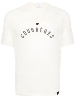 Courreges: Футболка в сетку 
