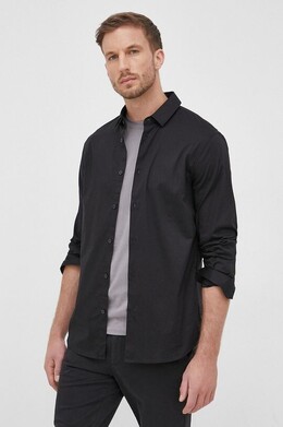 Armani Exchange: Чёрная рубашка 