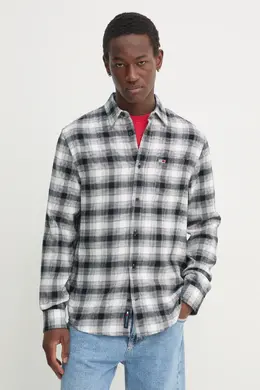 Tommy Jeans: Чёрная рубашка 