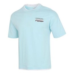 PUMA: Голубая футболка 