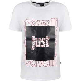 Just Cavalli: Белая футболка 