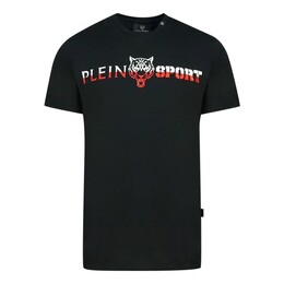 Plein Sport: Футболка с разрезом 