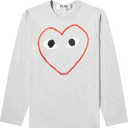 Comme Des Garçons Play: Футболка  Heart с длинным рукавом
