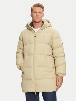 Tommy Jeans: Бежевый пуховик 