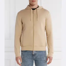 Armani Exchange: Бежевая толстовка 